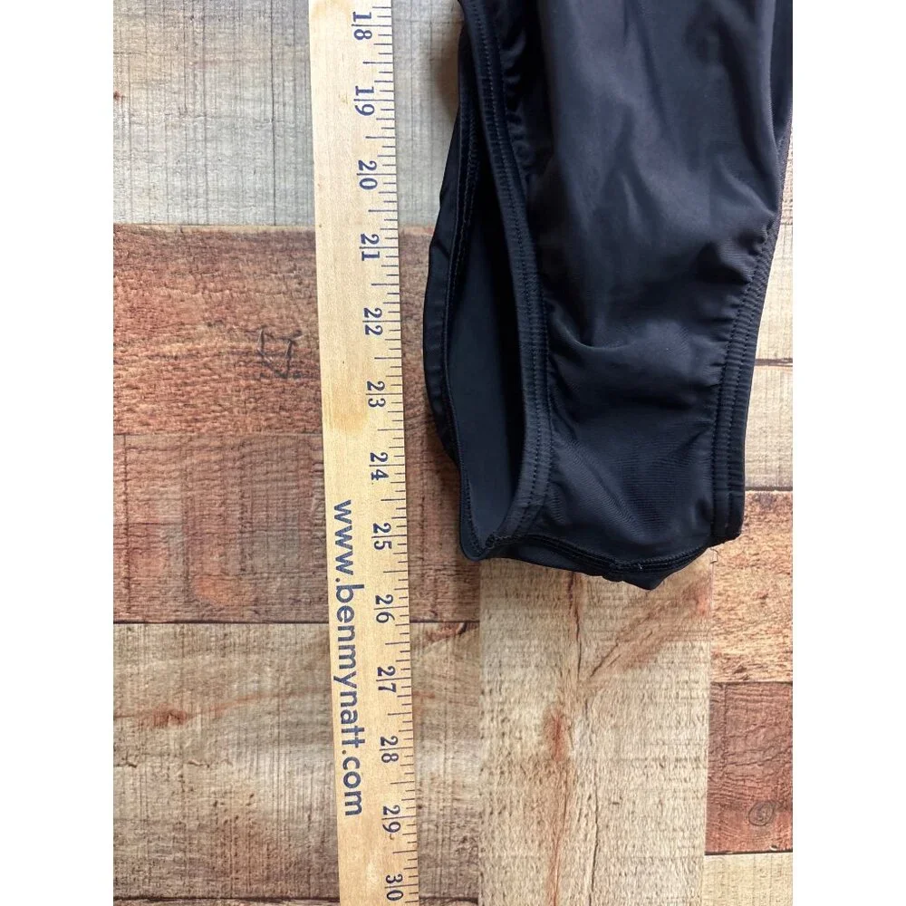 Speedo Womens PowerFlex Eco Black One-Piece Swimsuit Size 8/34